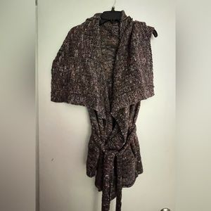 Tahari long vest with belt, size S
